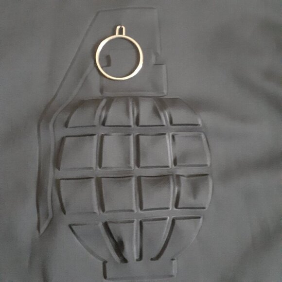 Hudson Outerwear Men's Size Large Black Trust No One Grenade 100% Cotton T-Shirt - Picture 4 of 10